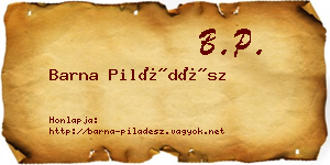 Barna Piládész névjegykártya